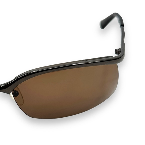 [sold] Balenciaga Black & Brown Y2K Style 70MM Rectangle Sunglasses - Picture 7 of 11